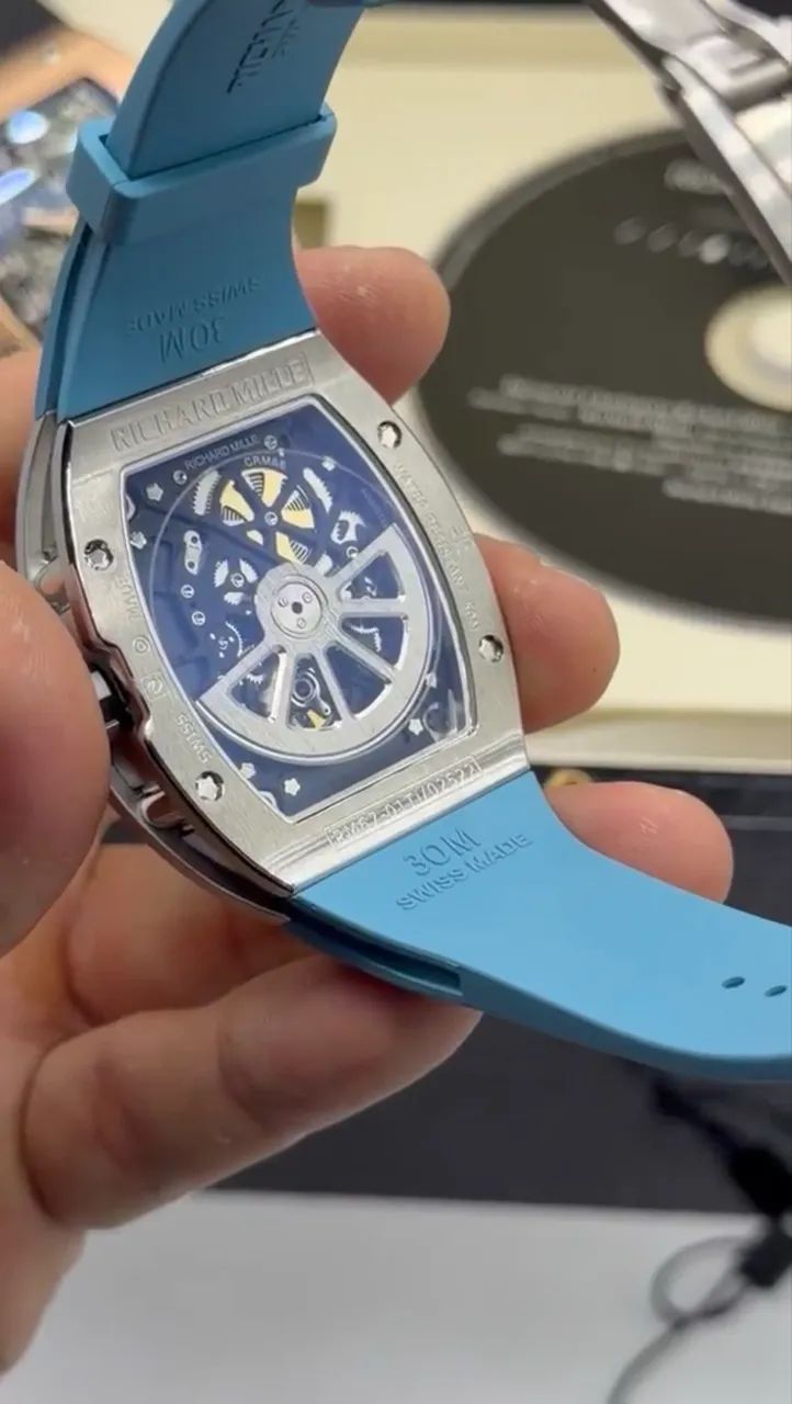 Relógio Richard Mille Clone Azul - Foto 2