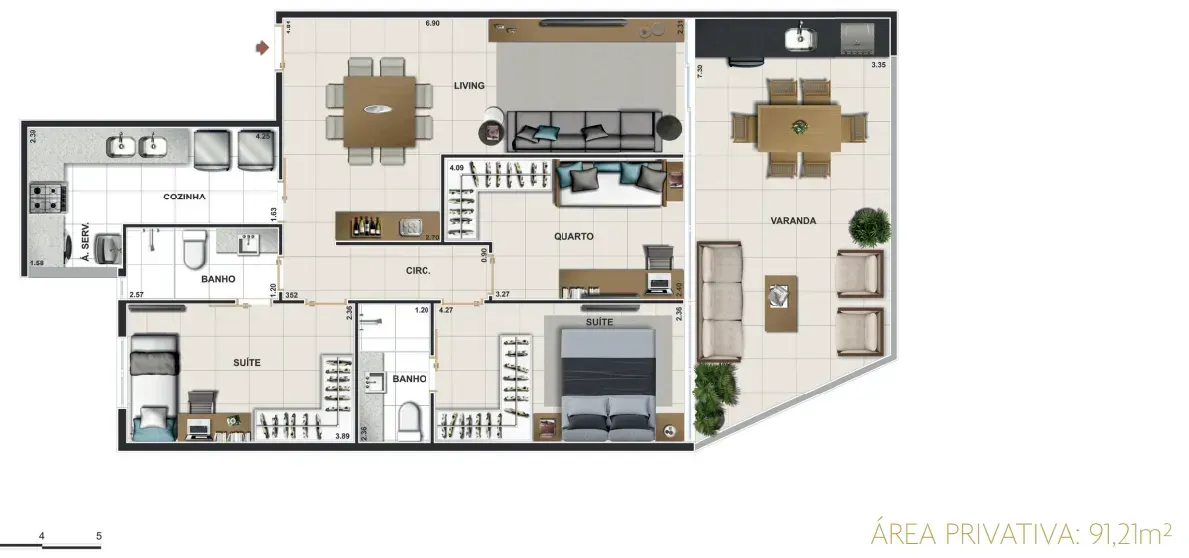 PLANTA 95m²
