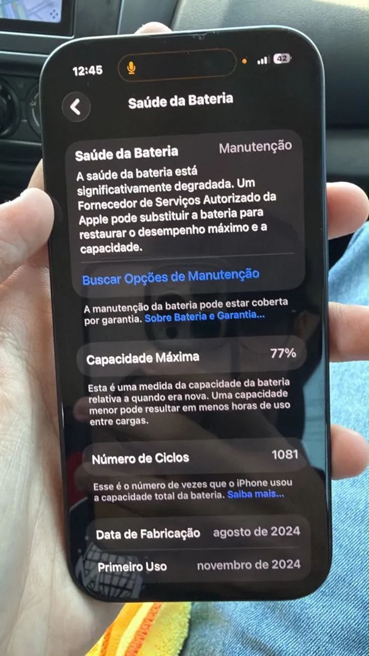 IPHONE 15 128gb 77% BATERIA | NEGOCIÁVEL!! - Foto 3