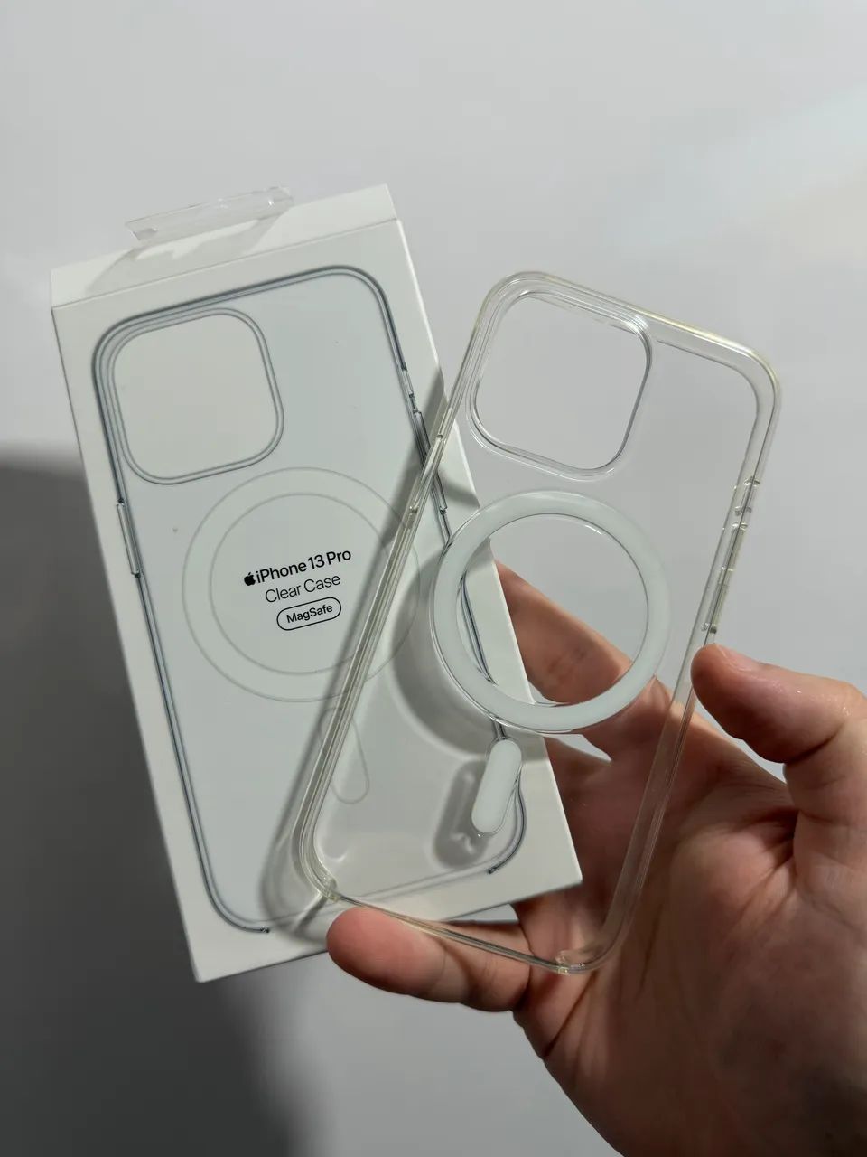 (Original)(Seminova)Capa Apple Transparente MagSafe para iPhone 13 Pro 