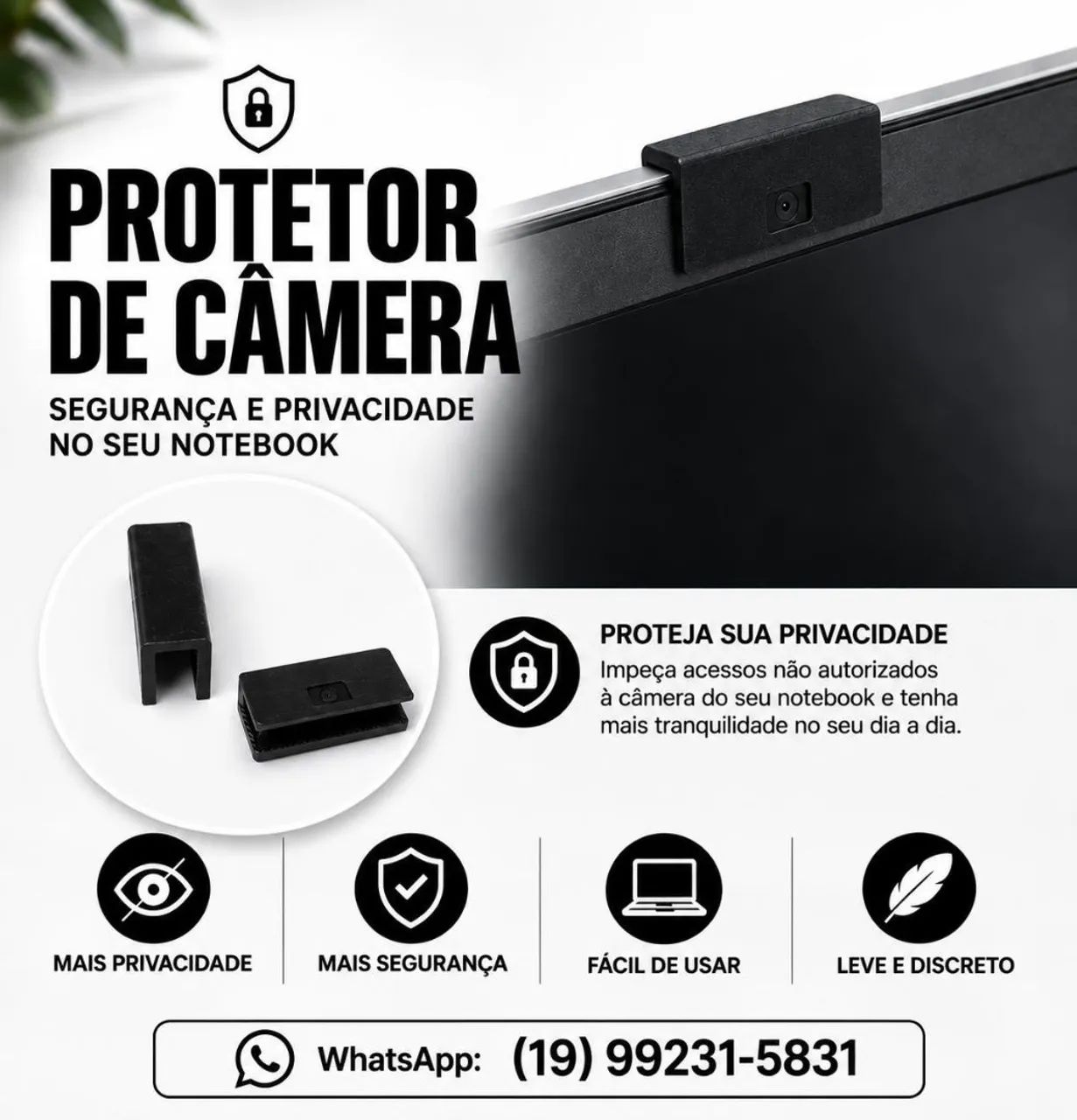 Protetor de câmera para notebook 