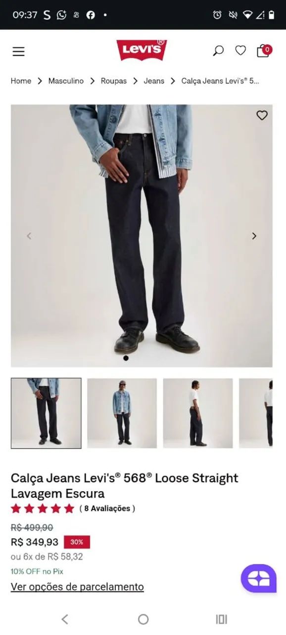 Calça levi's original, lacrada  - Foto 3