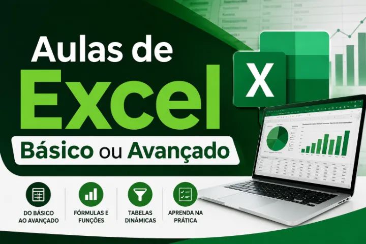 Aulas de Excel Básico ou Avançado