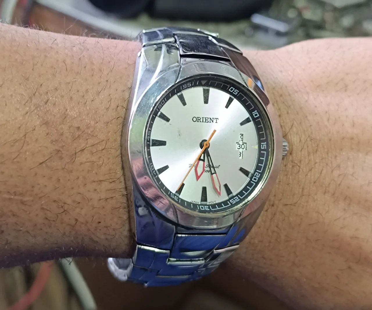 Relógio Orient original todinha aço - Foto 4