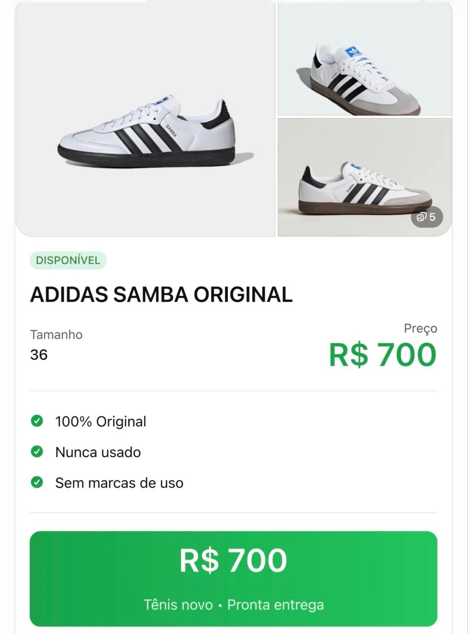 Original adidas samba n36