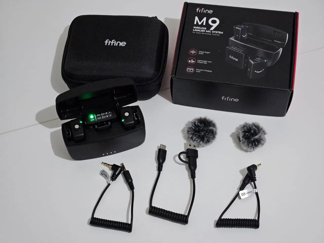 FIFINE M9 - Microfone de Lapela Sem Fio Duplo - Foto 2