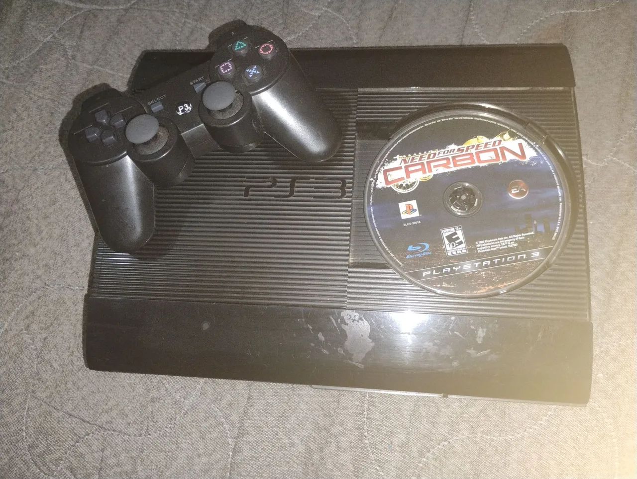 Ps3 Bloqueado com Controles, Cabos e 1 jogo