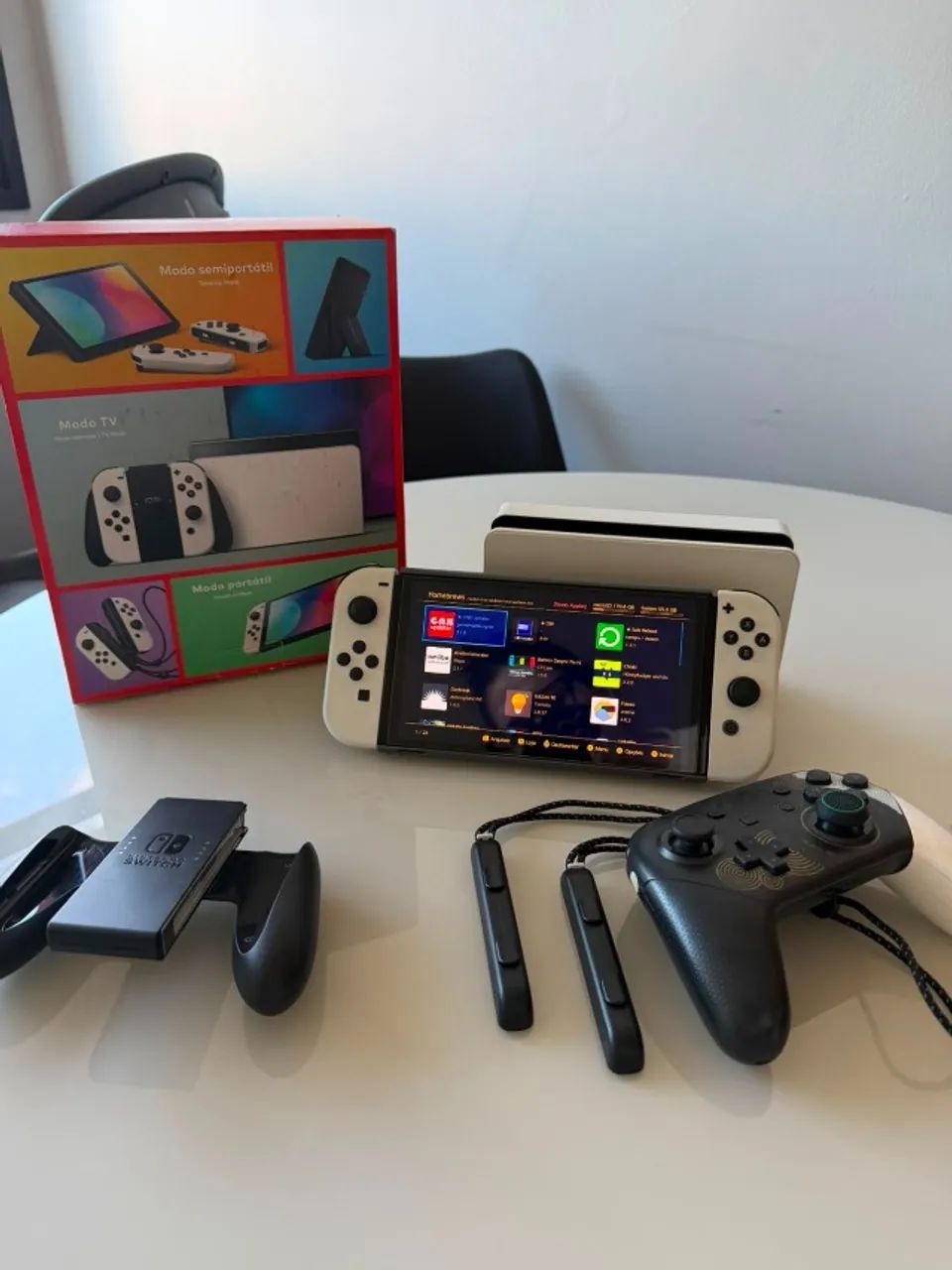 Nintendo Switch OLED Branco Desbloqueado com caixa - Foto 5