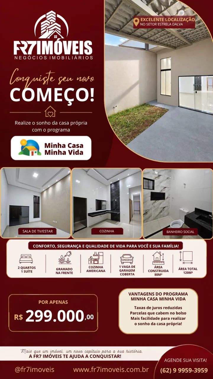 CASA 2 QUARTOS NO SETOR ESTRELA DALVA - GOIÂNIA/GO - Foto 2