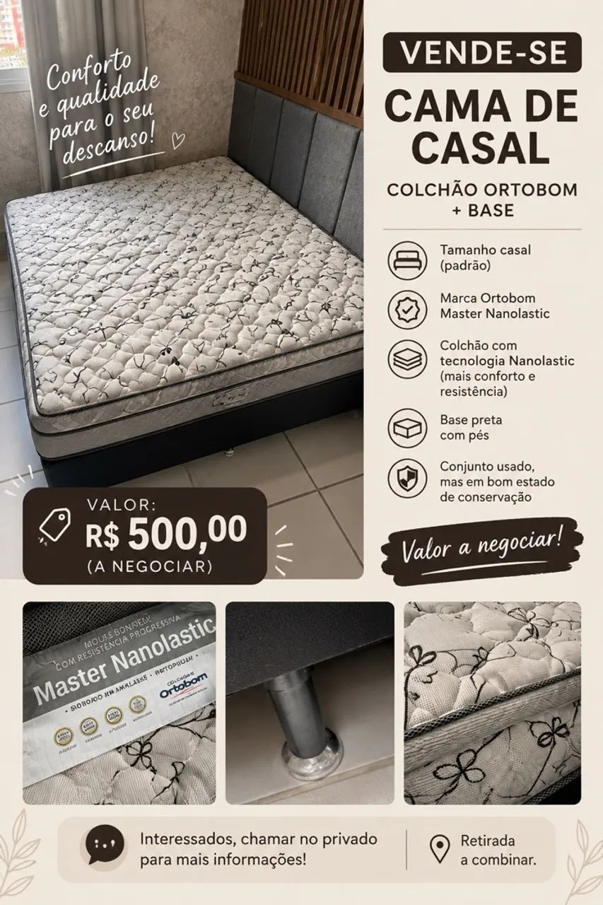 Cama box casal