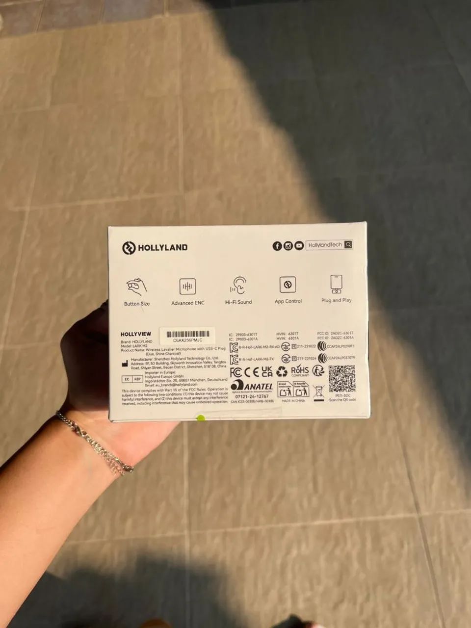 Microfone Wireless Hollyland Lark M2 Lavalier Type-c Duo Shine Charcoal  - Foto 2