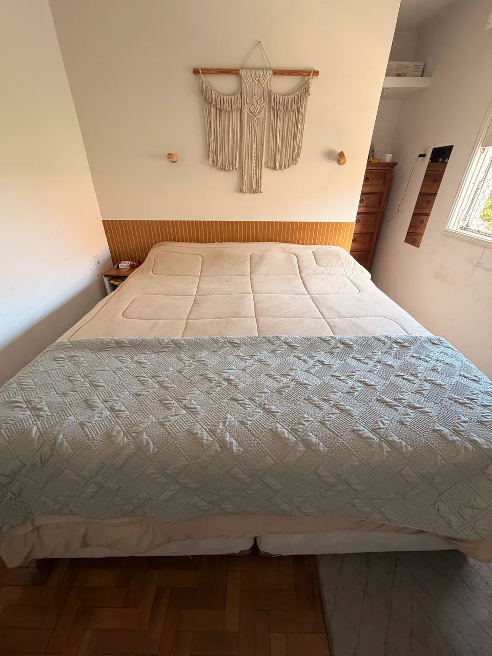Cama king size box baú + colchão 