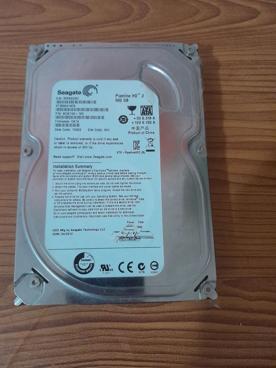 HD Seagate 500G