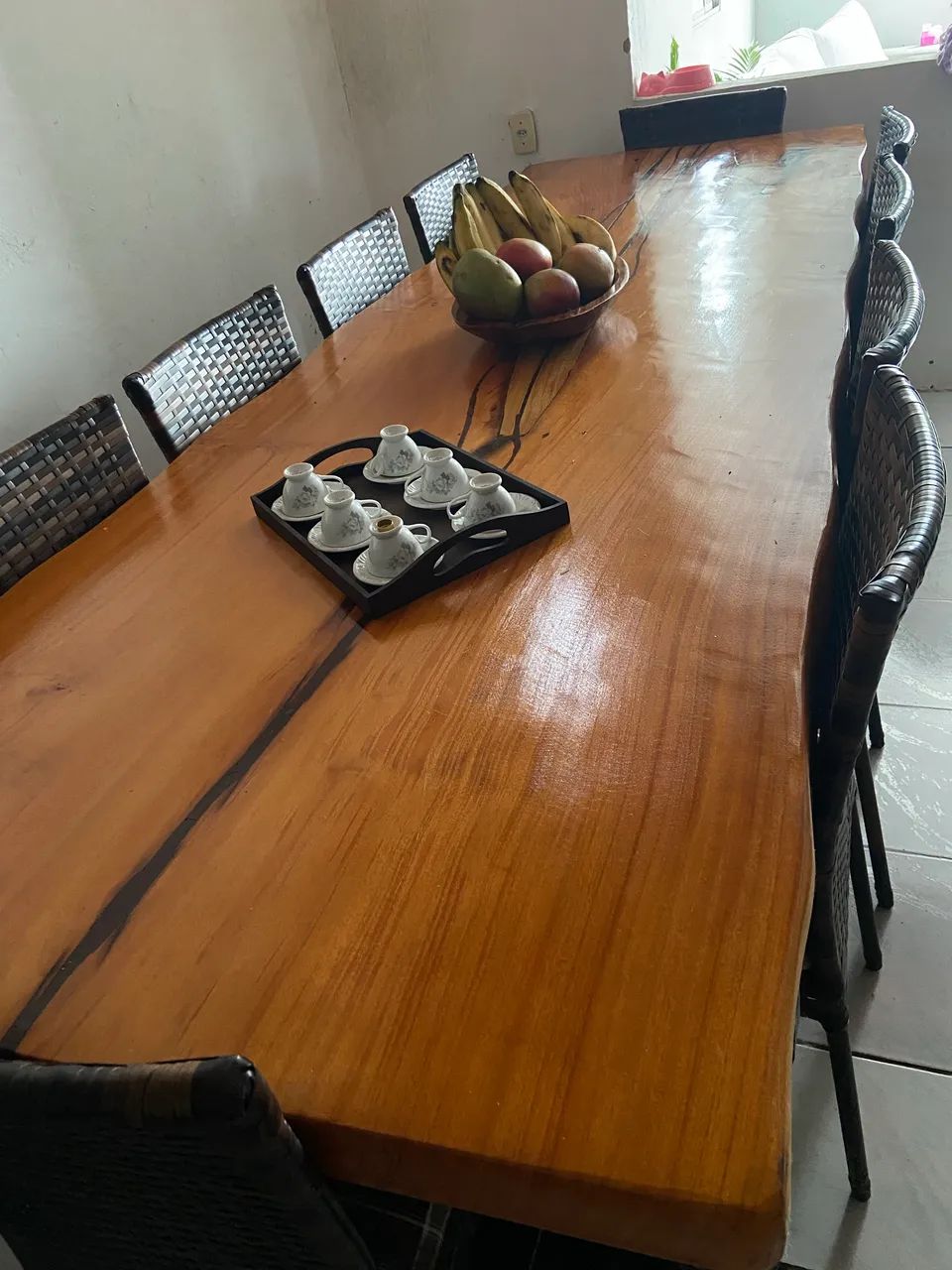 Mesa de jaqueira rústica de 3 metros
