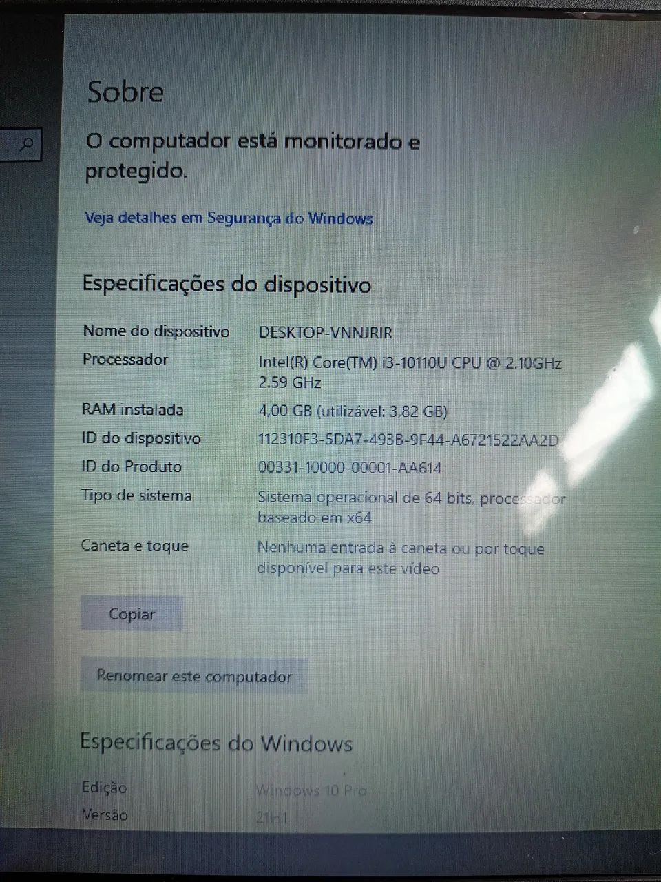 Notebook Samsung E40 I3 10ªG SSD 256 - Foto 3