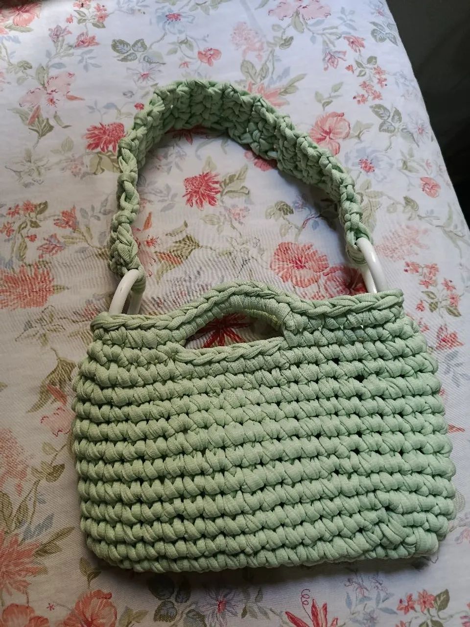 BOLSA EM CROCHÊ - Fio de malha - Foto 2