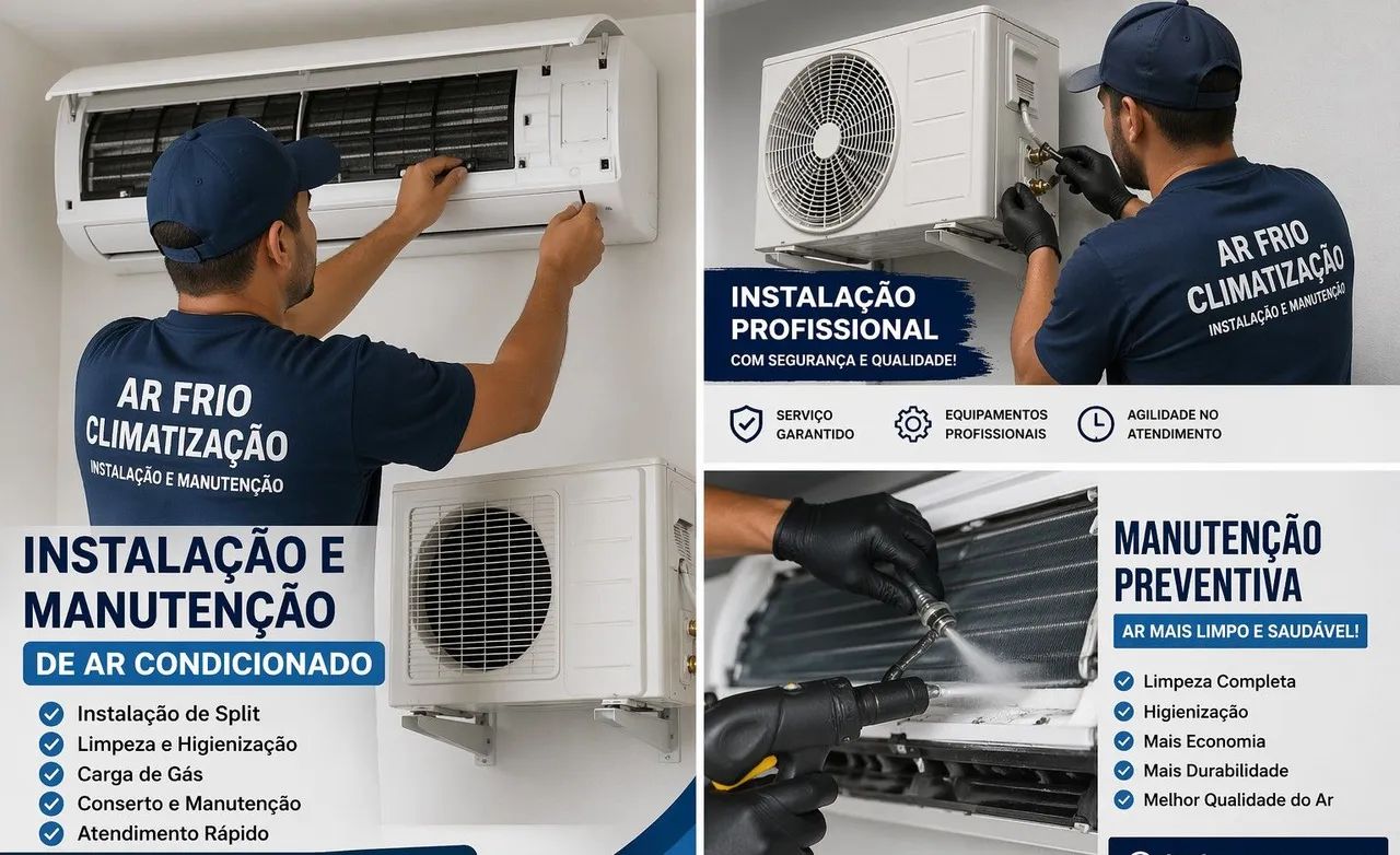 Serviço de instalação e manutenção em ar condicionado 