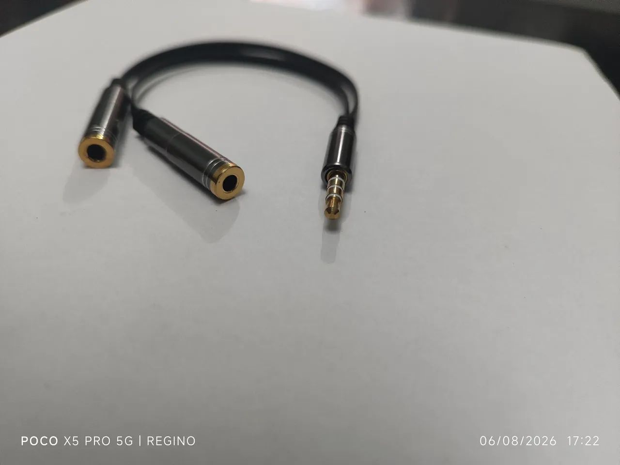Cabo adaptador de divisor de áudio P2  - Foto 2
