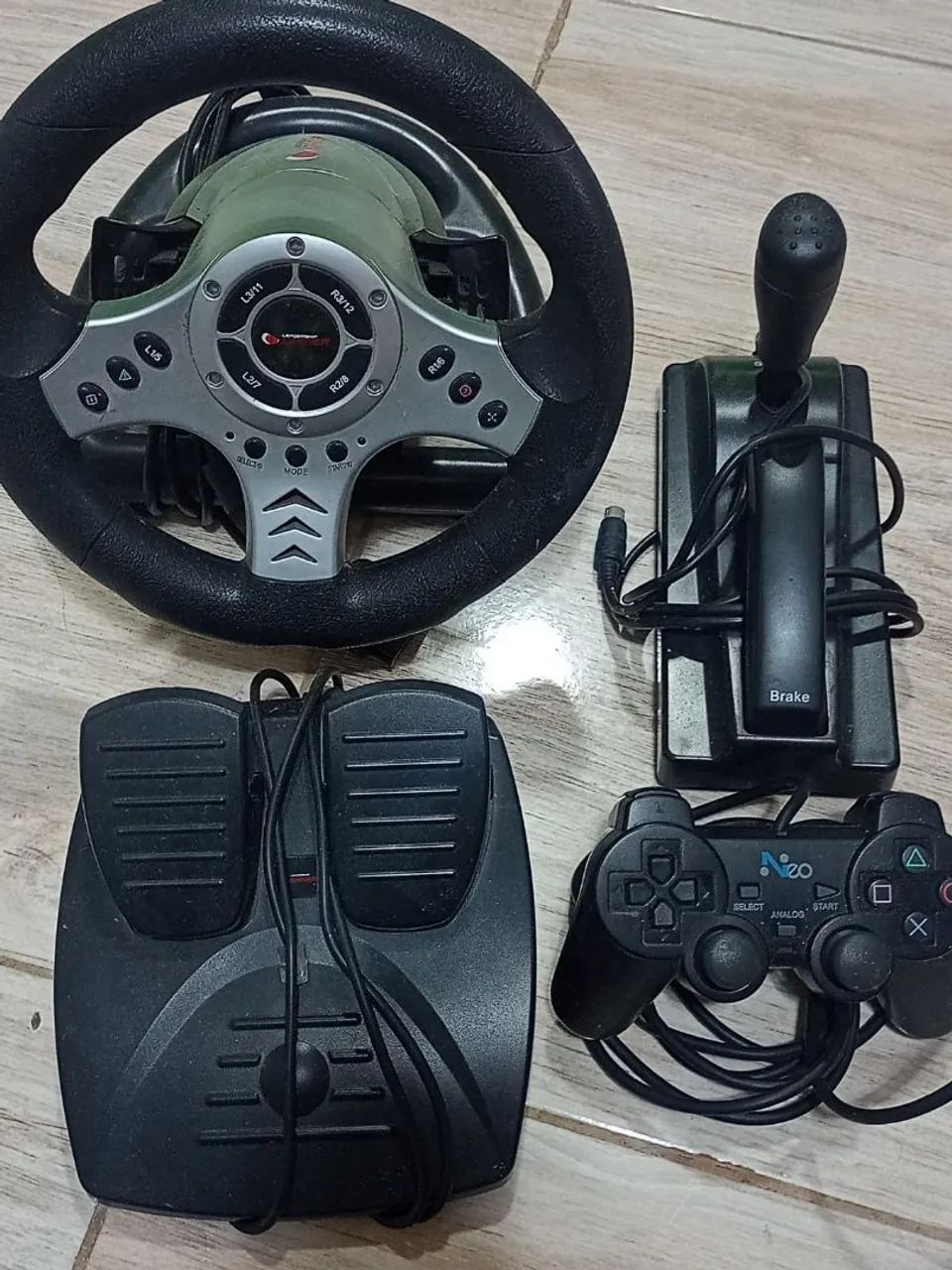 Kit volante, marcha e pedal ps2