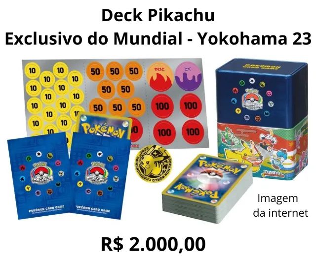 Pokémon - Deck Pikachu EXCLUSIVO do Mundial de Yokohama - RARIDADE - Foto 4