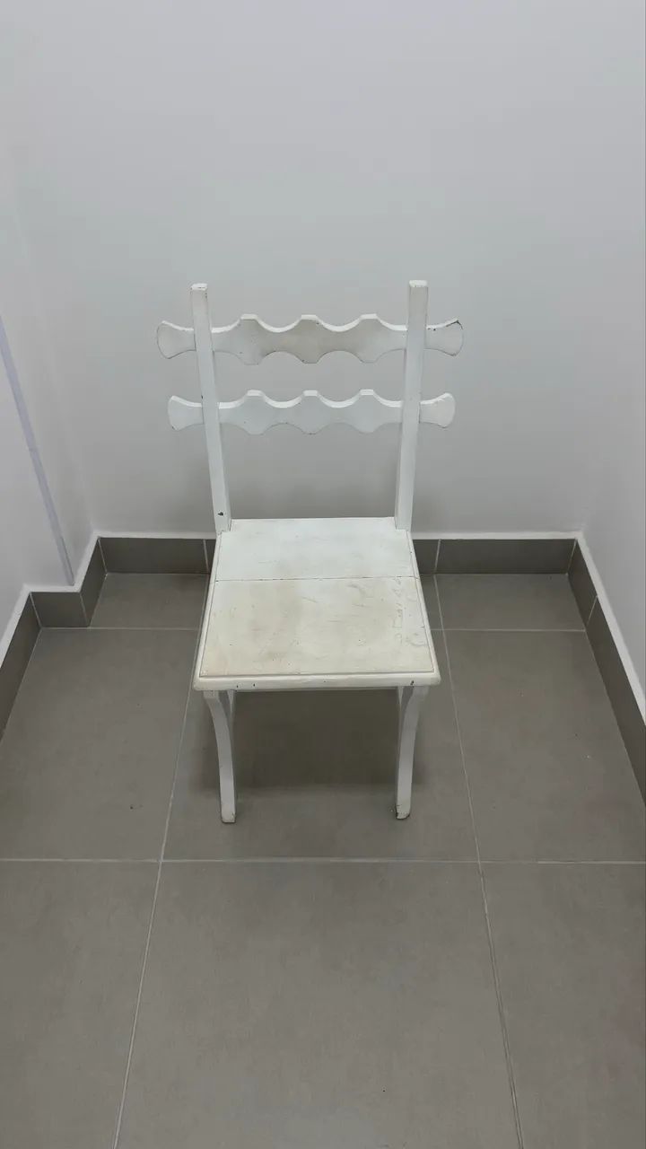 Cadeira maciça branca - Foto 3
