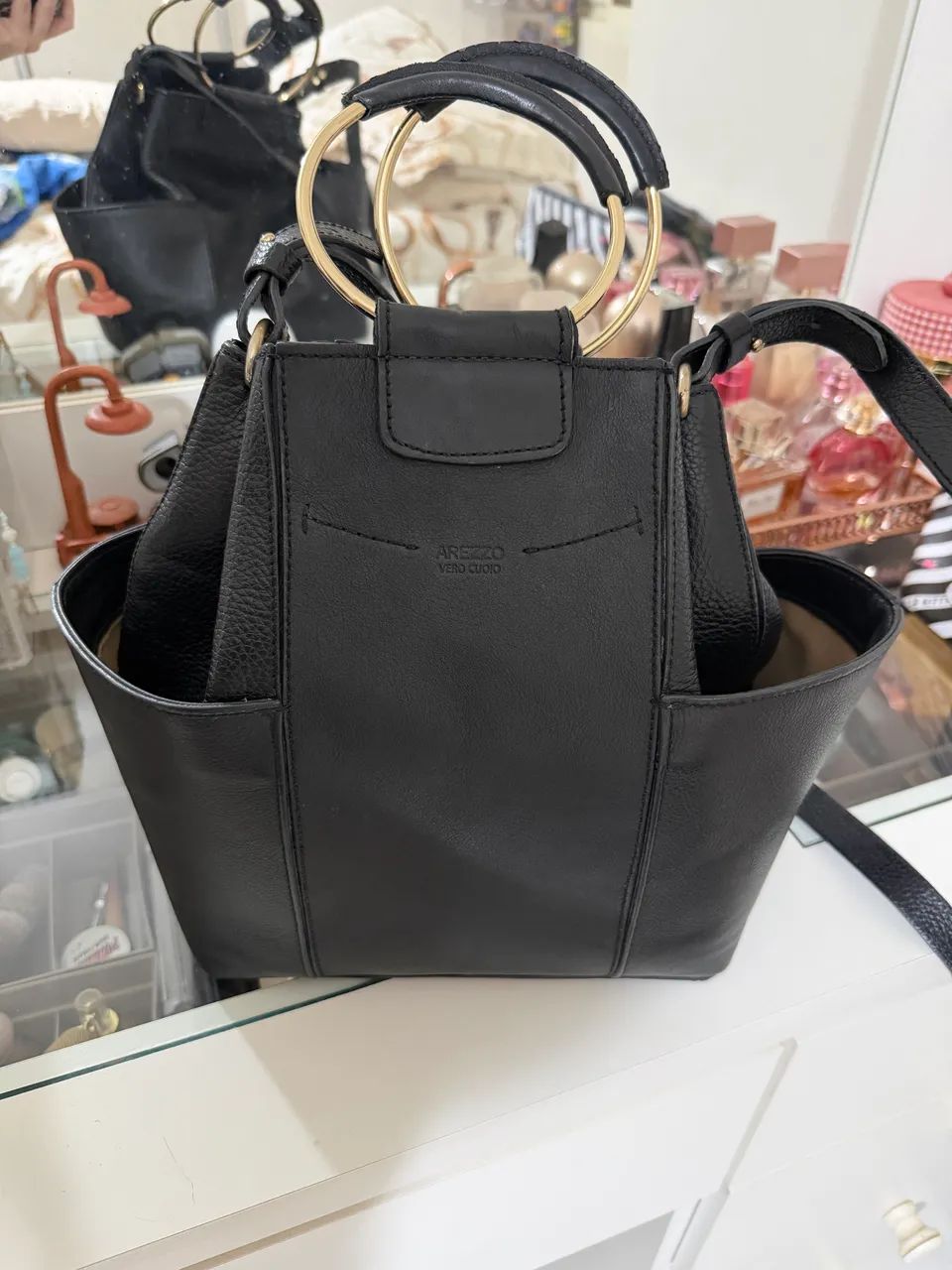 Bolsa Arezzo couro 