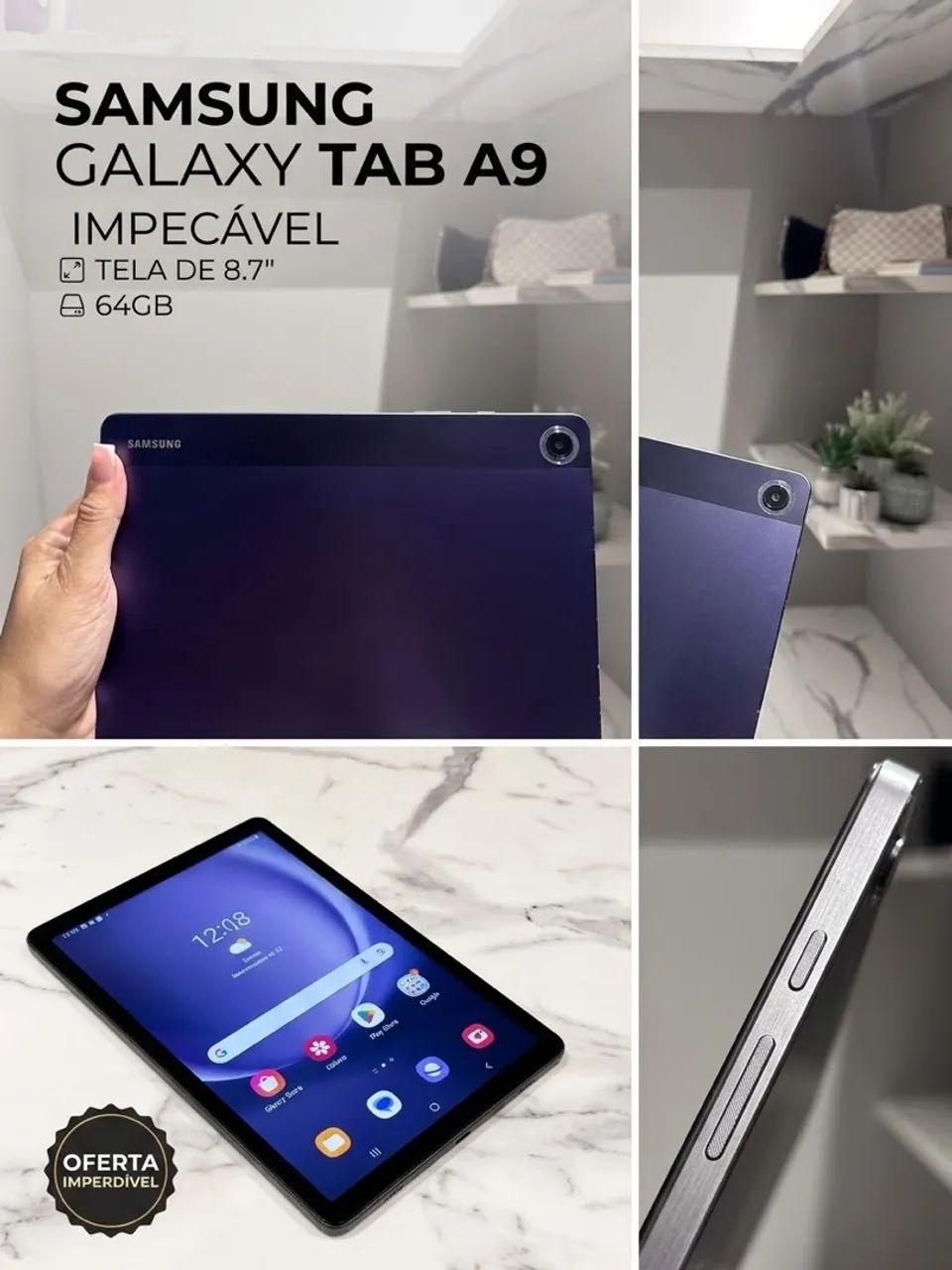 Tablet Samsung Galaxy Tab A9+ Plus 64GB Wi-Fi Tela 11 Polegadas - Perfeito