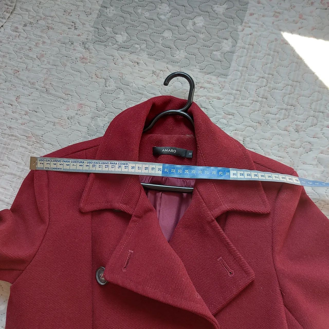 Casaco vinho Amaro veste tam  36. - Foto 5