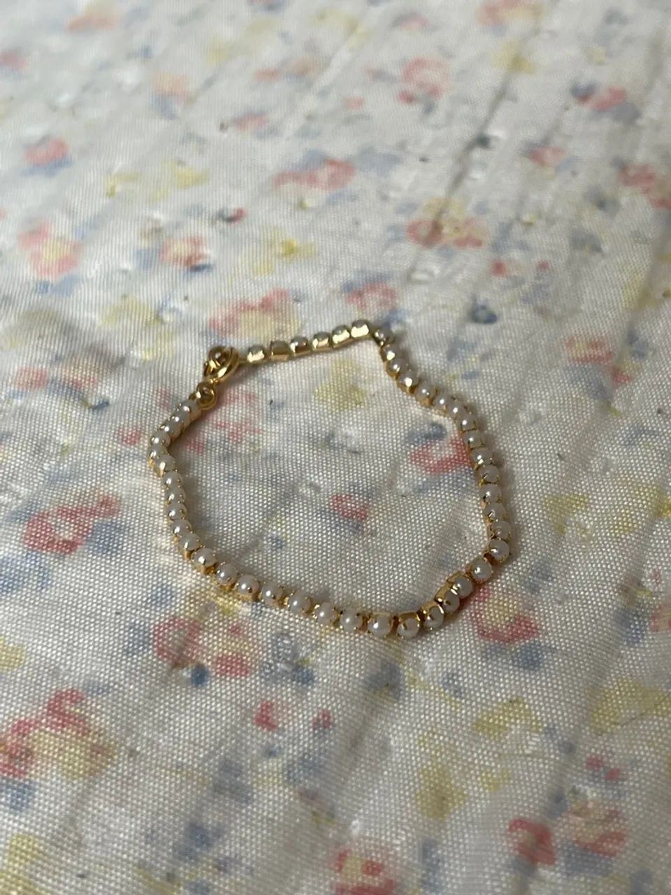 Pulseira Dourada Pérola Semijóia - Foto 2