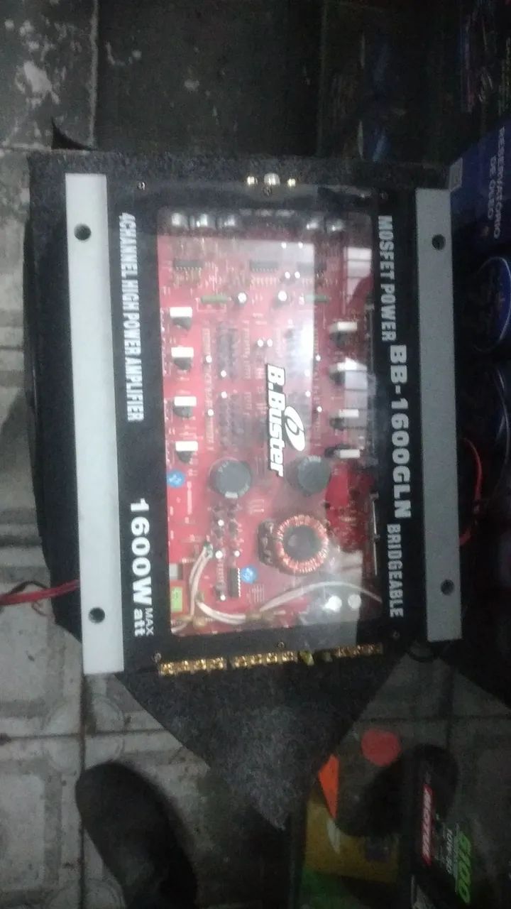 Caixa de som pioneer com módulo 1600 mosfet power