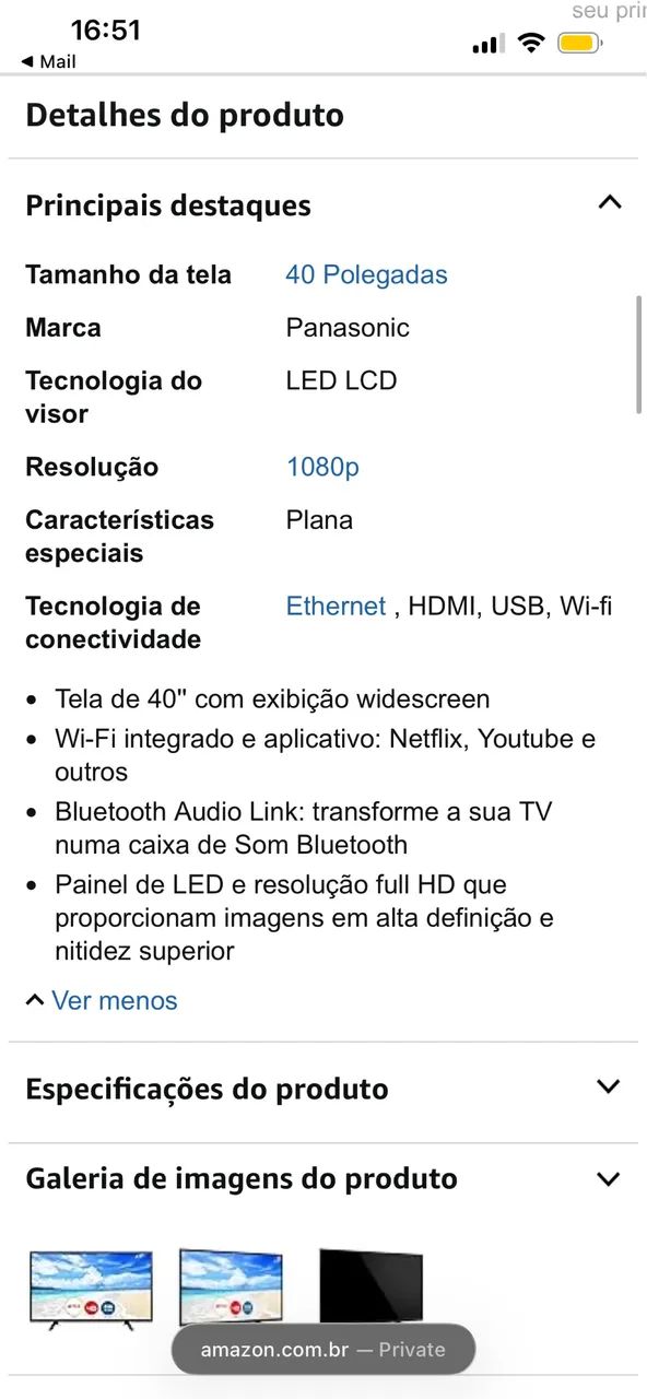 Panasonic TC-40FS600B Smart TV LED 40" Full HD - Foto 5