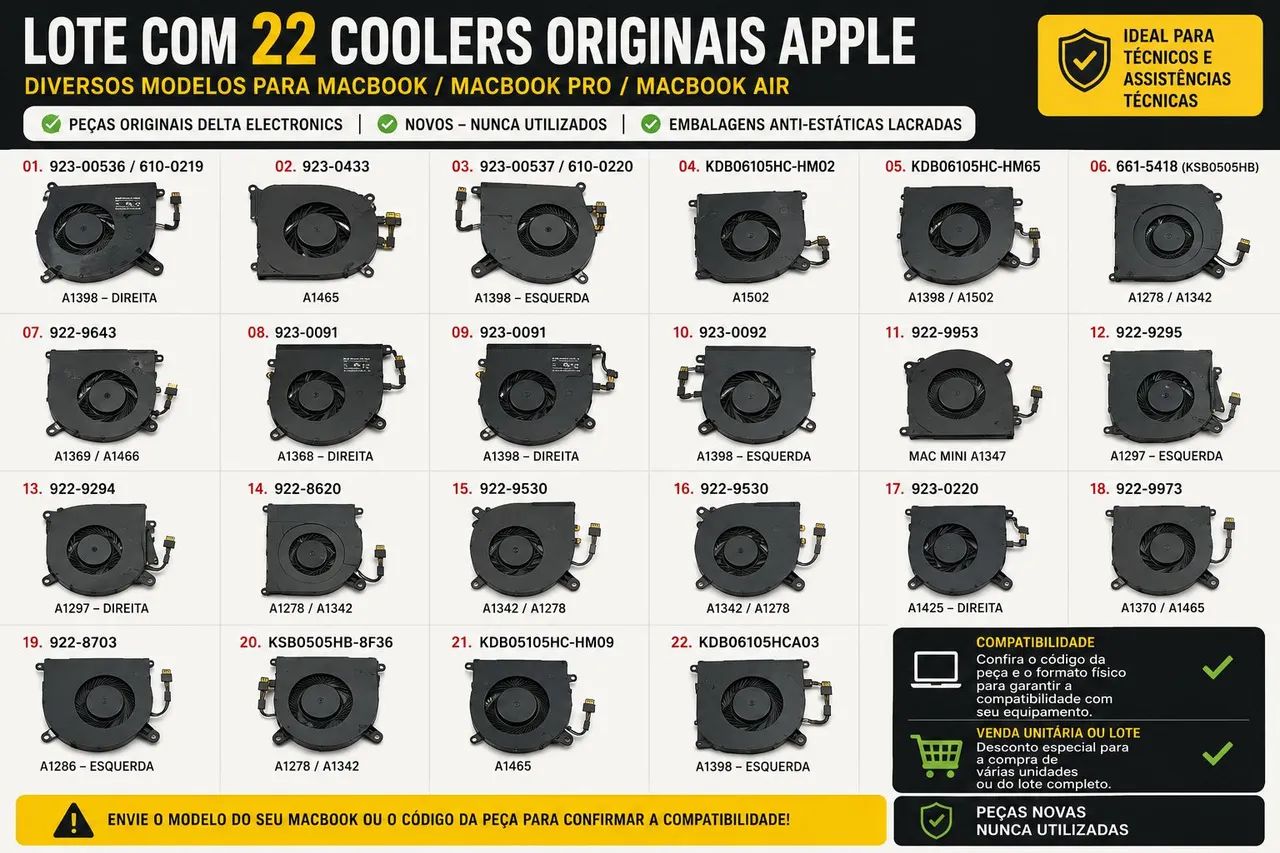 Cooler Delta Original NOVO - Blower Notebook - Lacrado ESD
