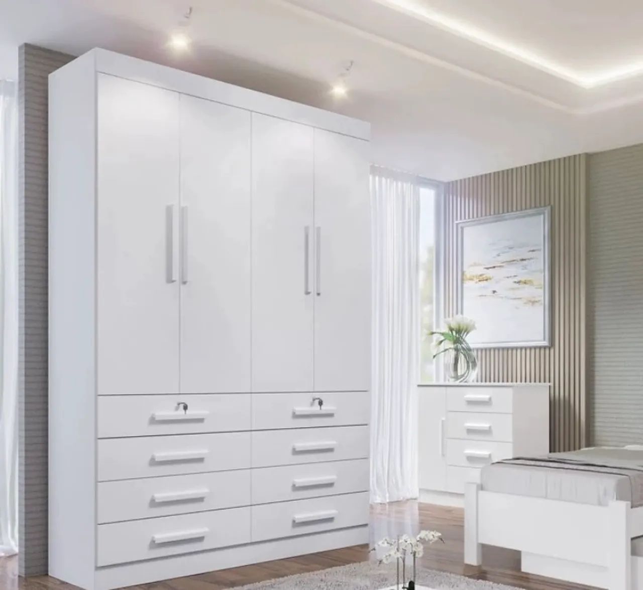 Guarda Roupa Milão Solteiro 2.30m 100%MDF!!! rf21 S  - Foto 3