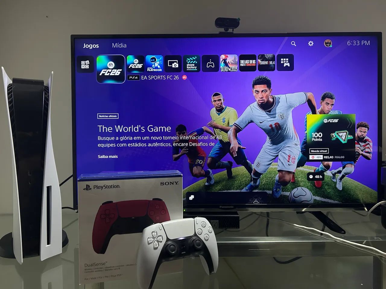 Controle PS5 DualSense Original Sony Branco