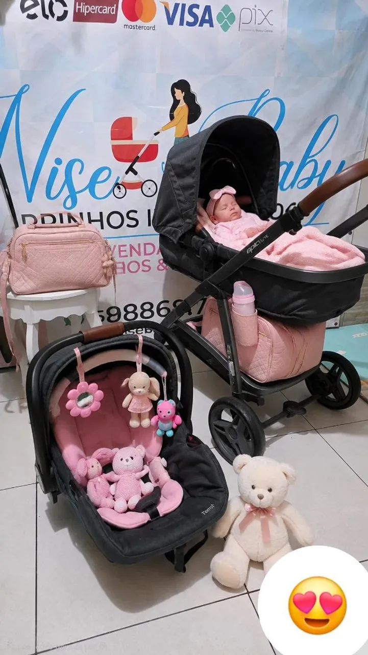 Lindo kit Carrinho de bebê princesa exclusivo  - Foto 2
