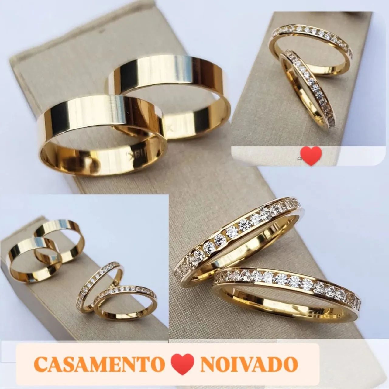 KIT ALIANÇAS BANHADAS A OURO 18K - Foto 3