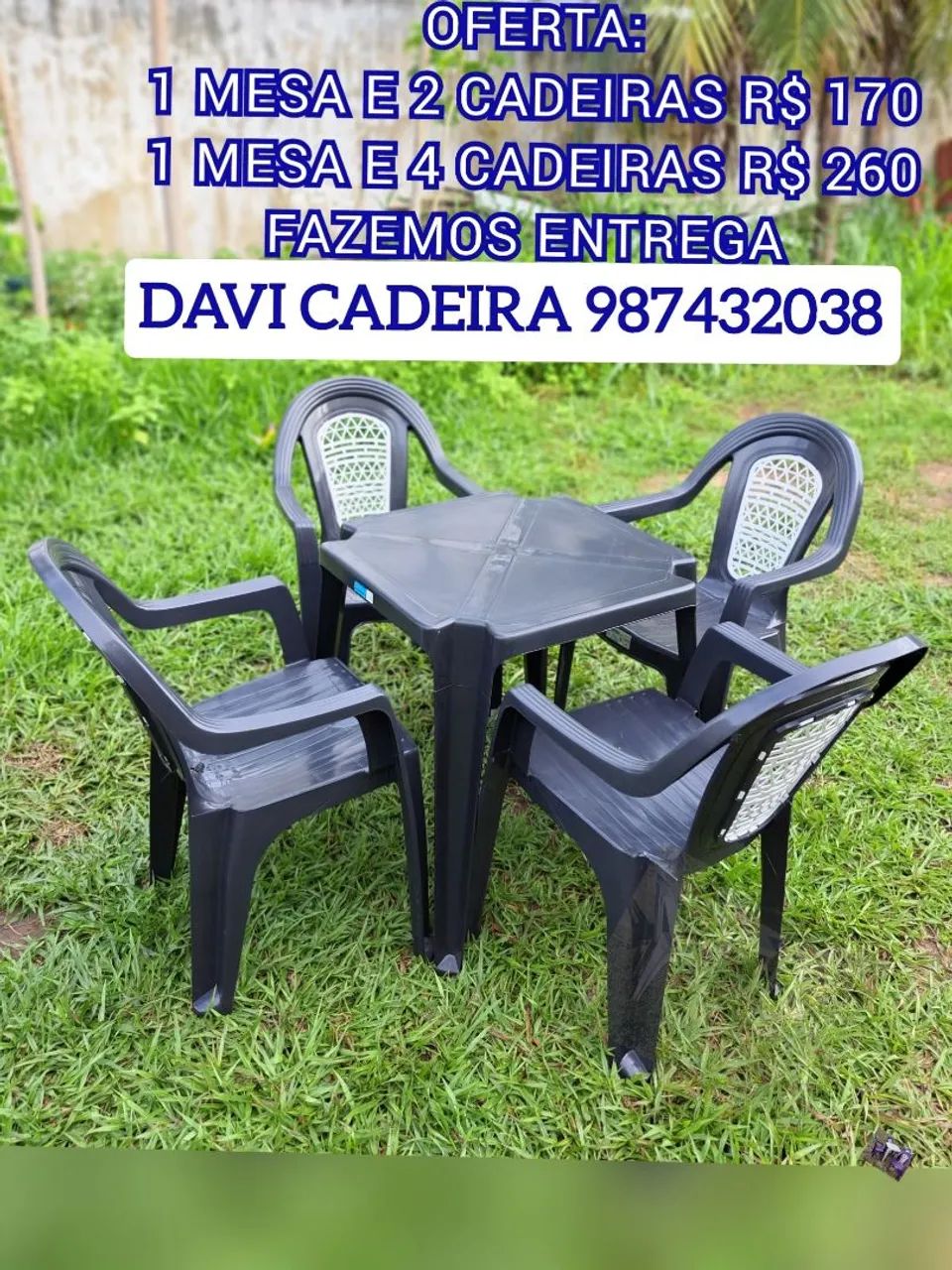 VENDE - SE MESA E CADEIRA DN T6 FAZEMOS SN E ENTREGA 