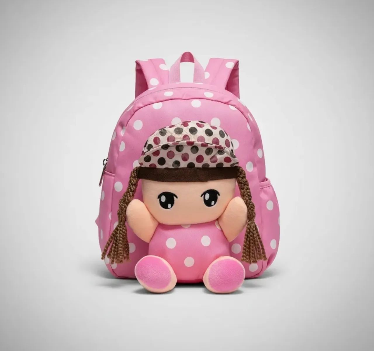 Mini Mochila de Tecido + Boneca de Pano à Pronta Entrega - Foto 3