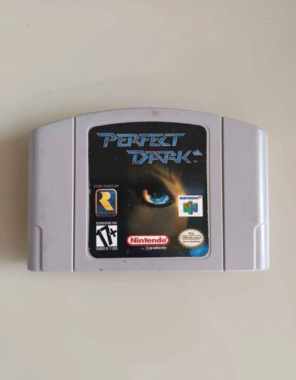 Fita original Perfect Dark selo gradiente