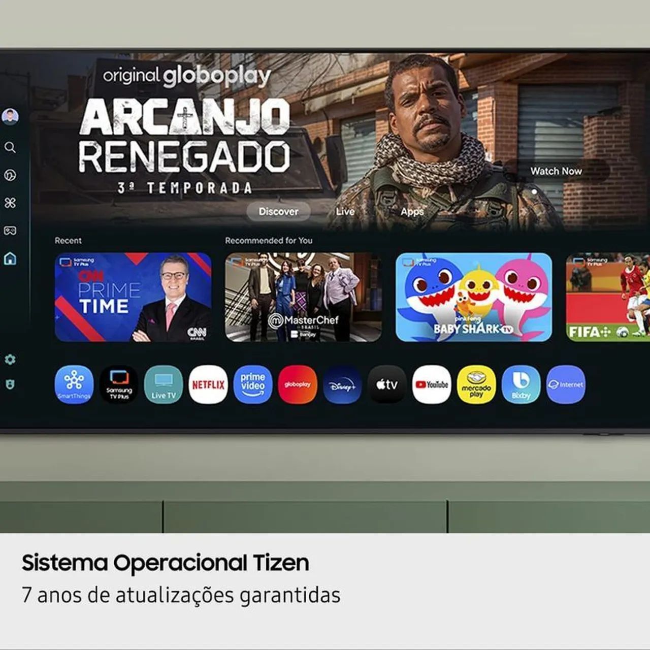 Samsung Smart TV 55" Crystal UHD 4K zero com nota fiscal 1 mês comprada - Foto 2
