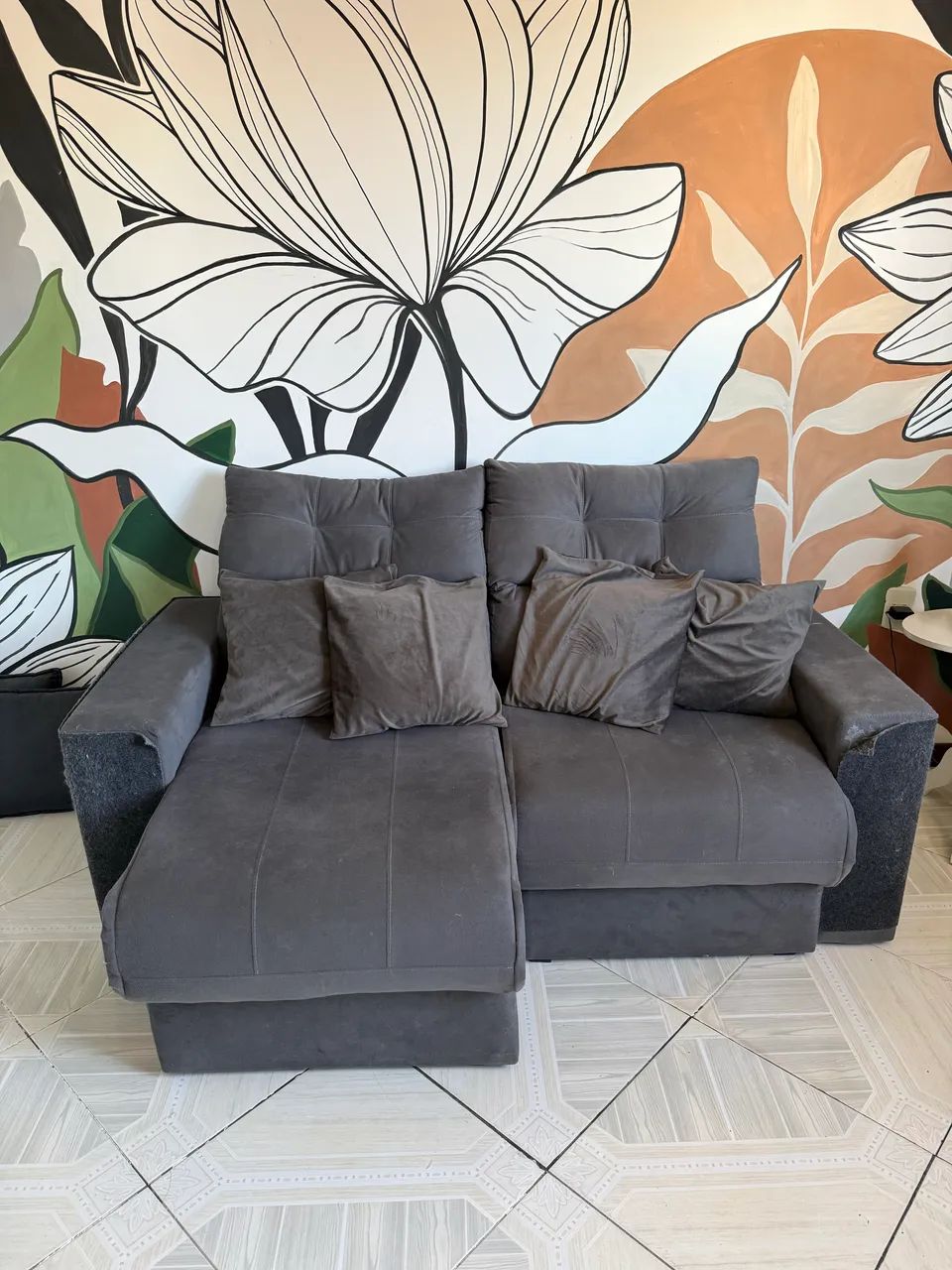 Sofá retrátil 3 lugares 65581374720130121