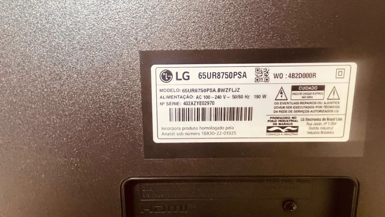 Vendo TV LG com defeito na Tela