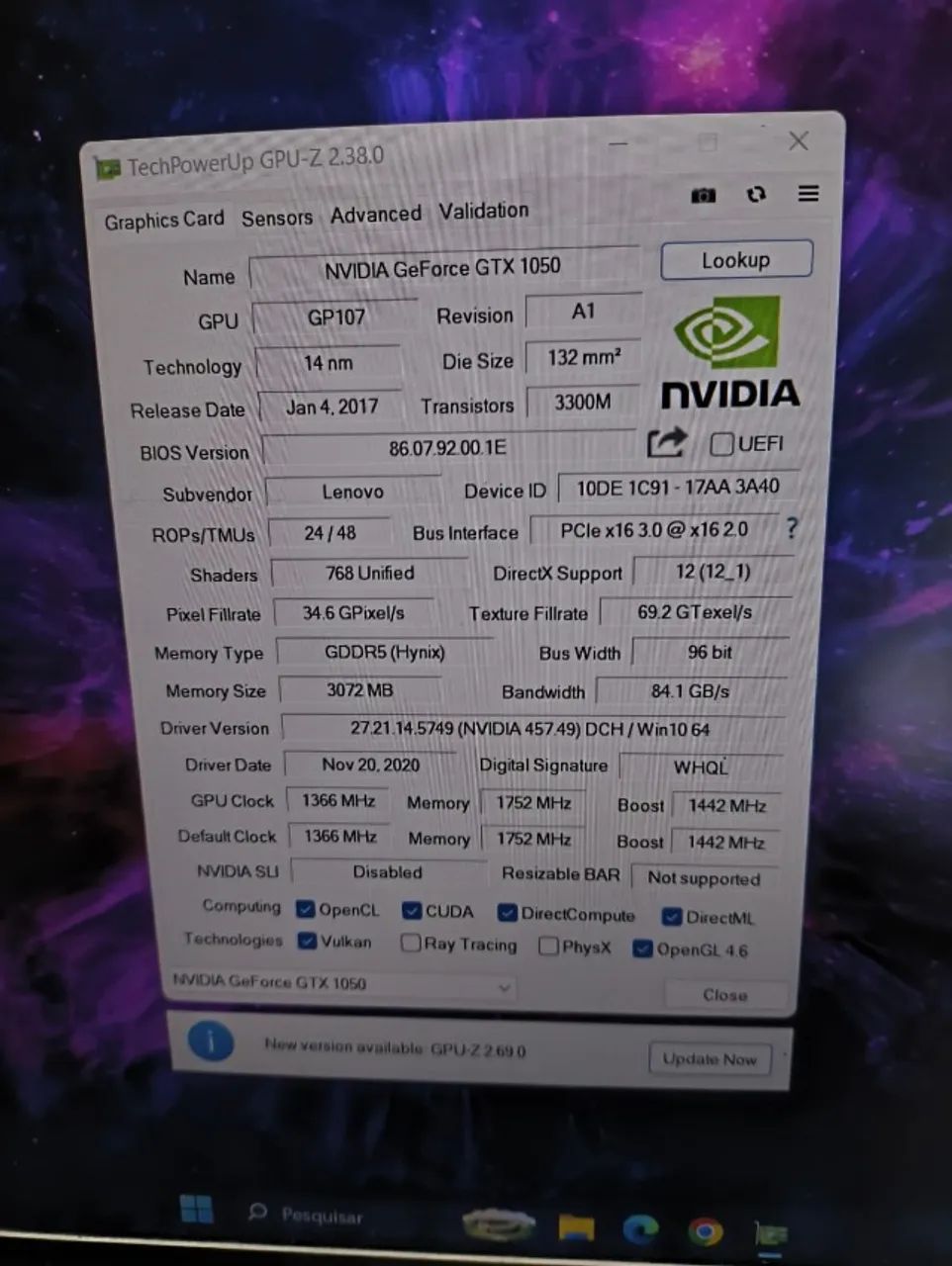 Notebook Lenovo Gamer Core i5 Com 16 Gb De Ram e GTX 1050 - Foto 5