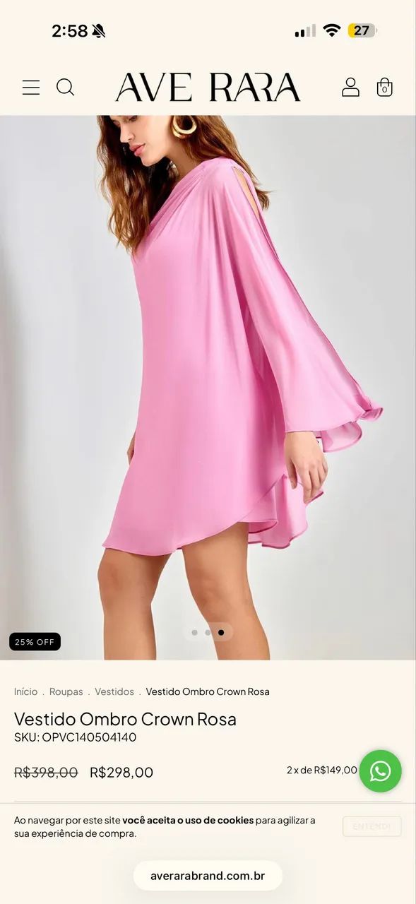 Vestido curto AVE RARA tam 40 - Foto 3