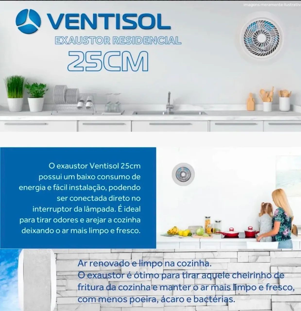 Exaustor 25cm Residencial - Ventisol 220v - Foto 2