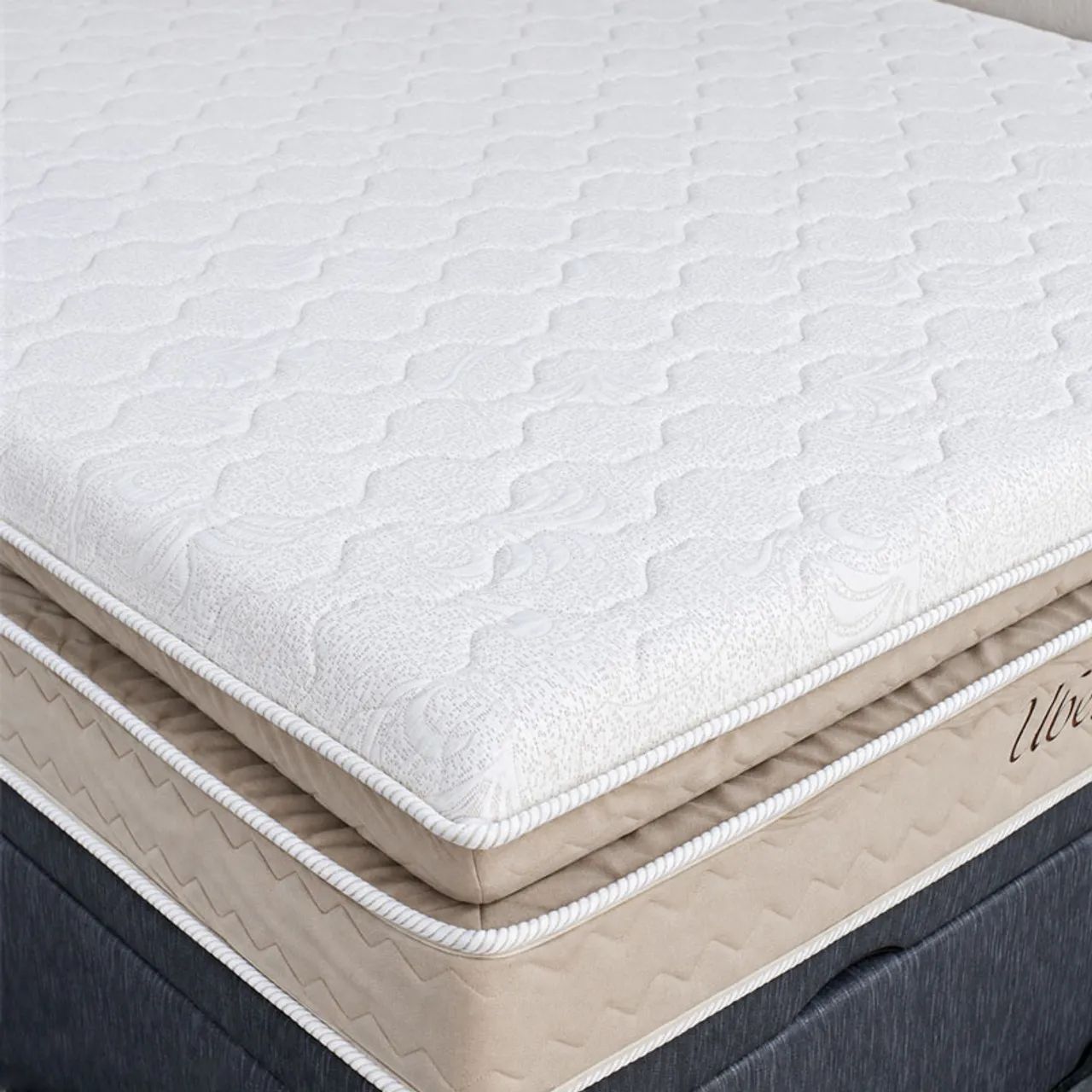 Colchão Queen Espuma Viscoelástica + Base Box Baú rf77 - Foto 3