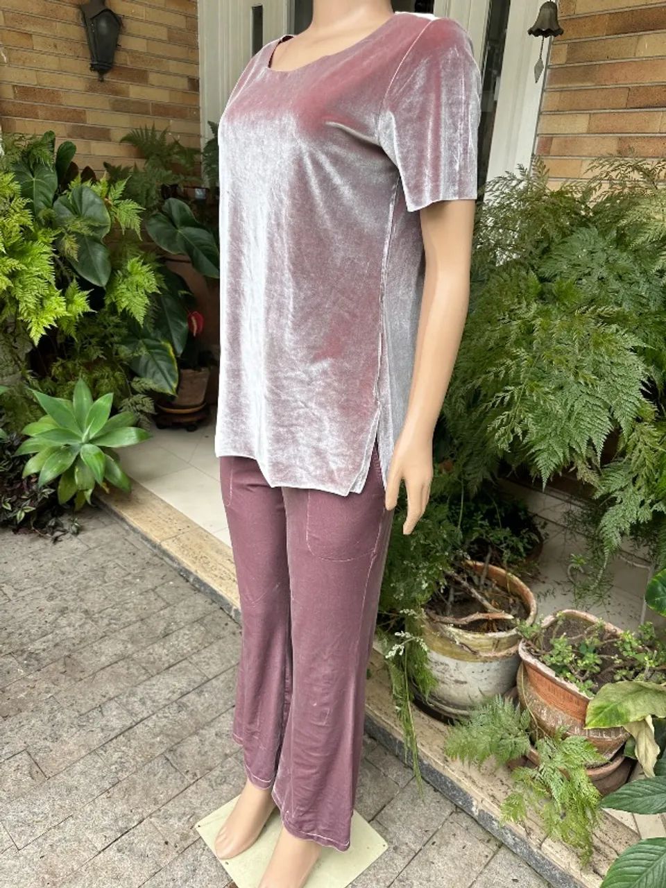 CONJUNTO DE VELUDO Rosa - Foto 2