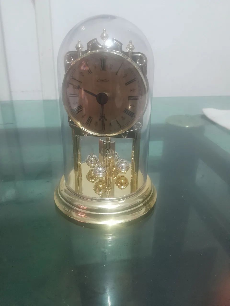 Relogio mesa cupula quartz  pendulo funcionando - Foto 3