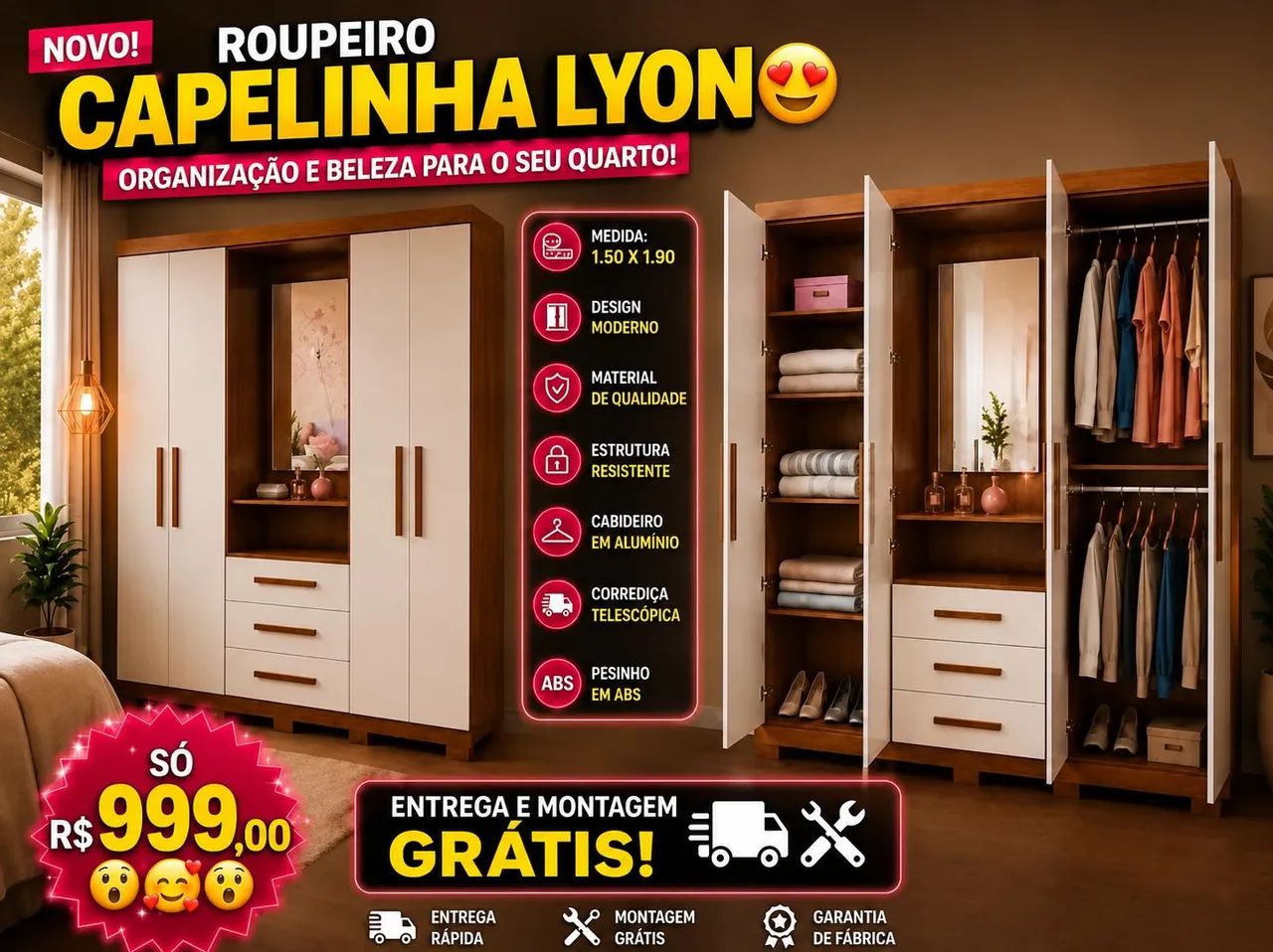 Guarda roupas novos  - Foto 3