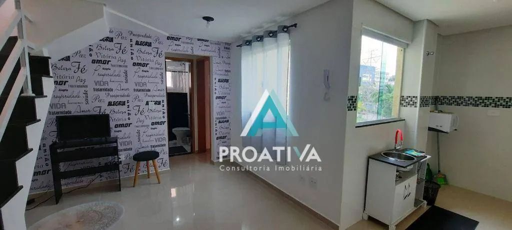 Cobertura com 2 dormitórios para alugar, 80 m² - Vila Assunção - Santo André/SP